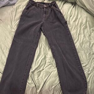 Cotton On High-Rise Straight Jeans in Washed Black